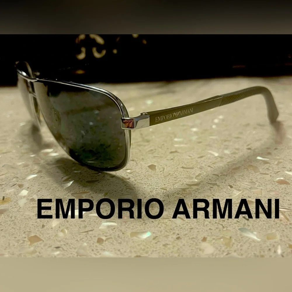 Emporio Armani Black&Silver Frame Sunglasses EA2033
